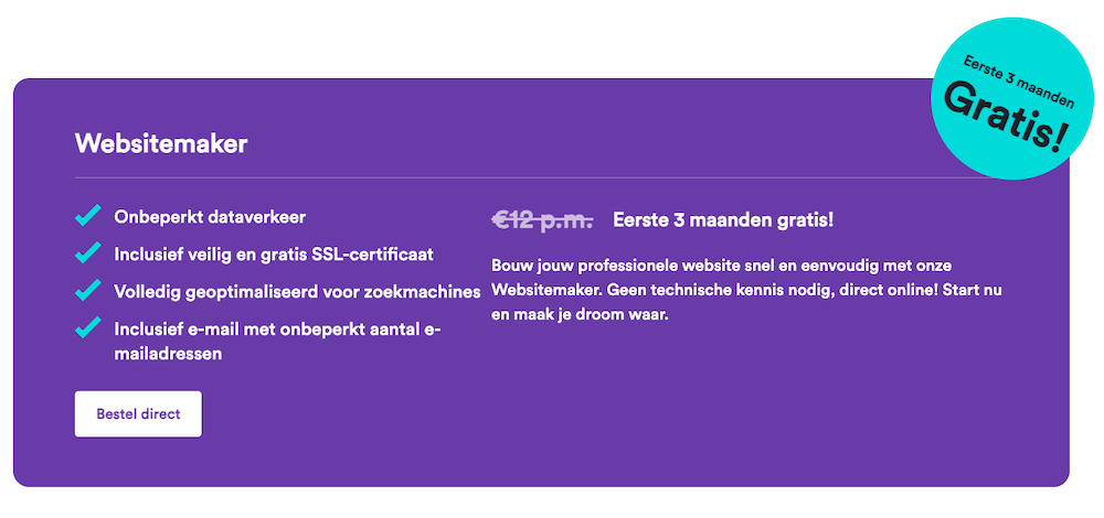 MijnDomein website maker.