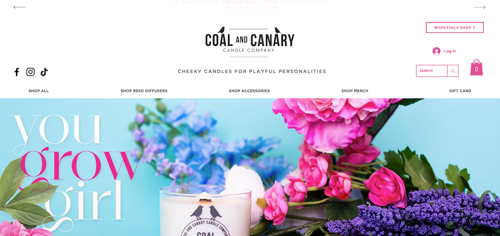 Coalandcanary.com Wix webshop
