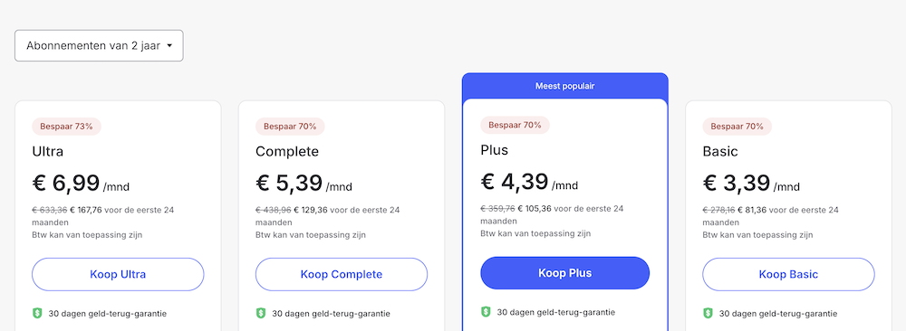 NordVPN kosten.