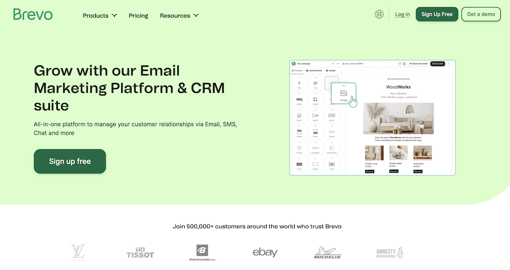 Brevo homepage.