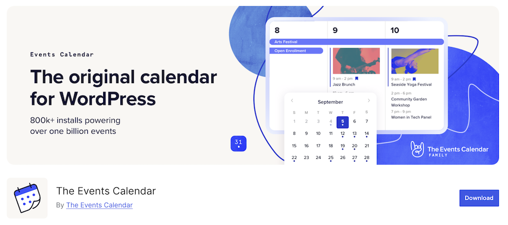 Events Calendar plugin.