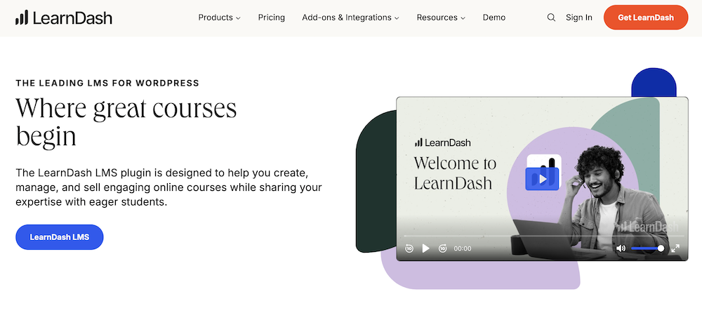 LearnDash home.