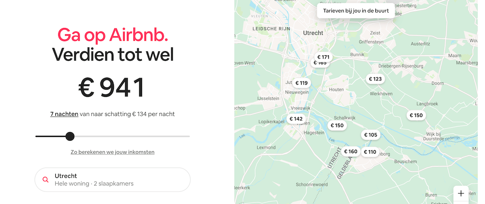 Woning verhuren via Airbnb.