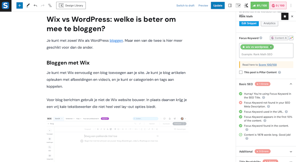 Blog schrijven met WordPress in Gutenberg.