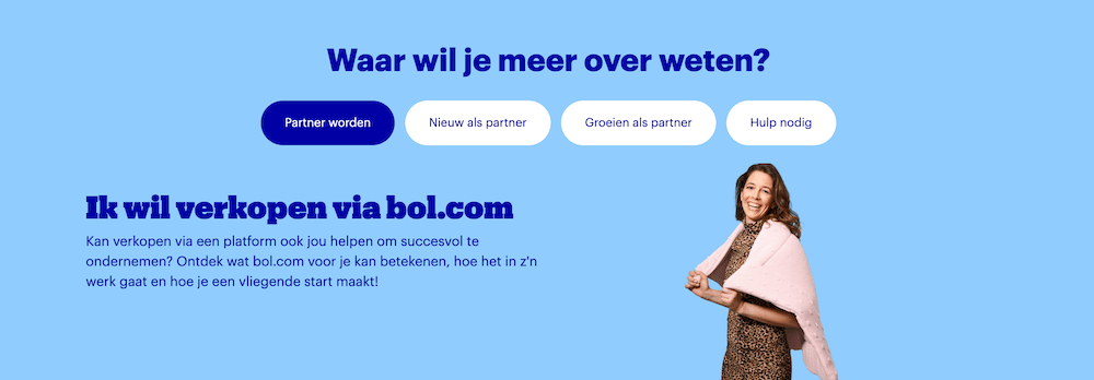 Bol.com partner pagina.
