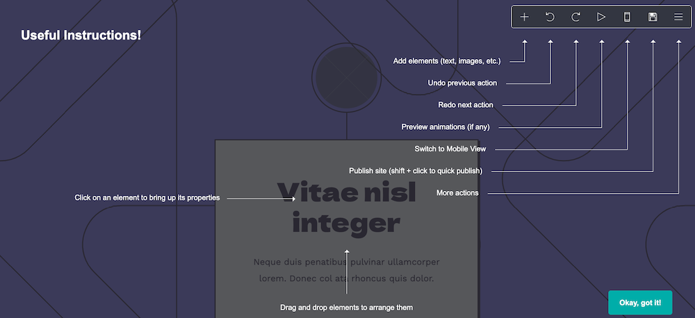 Carrd interface. 