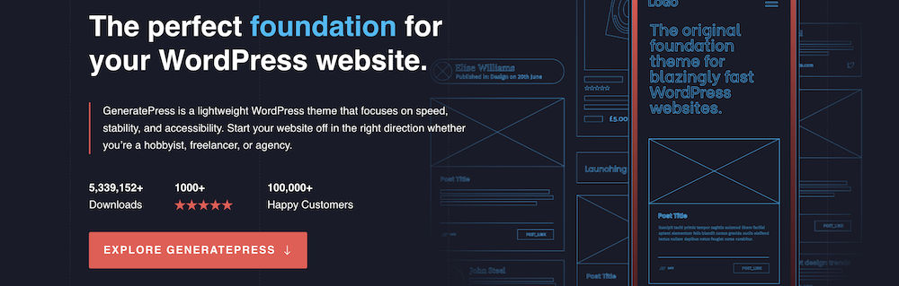 GeneratePress homepage