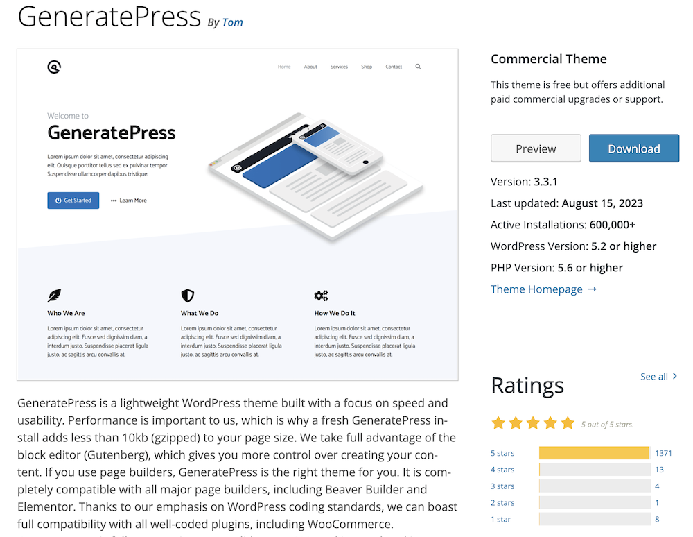 GeneratePress gebruikers reviews. 
