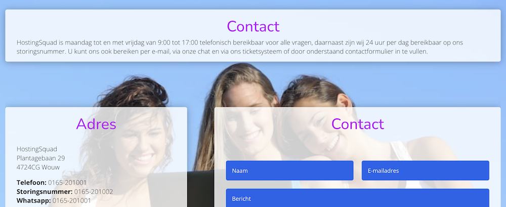 Klantenservice HostingSquad. 