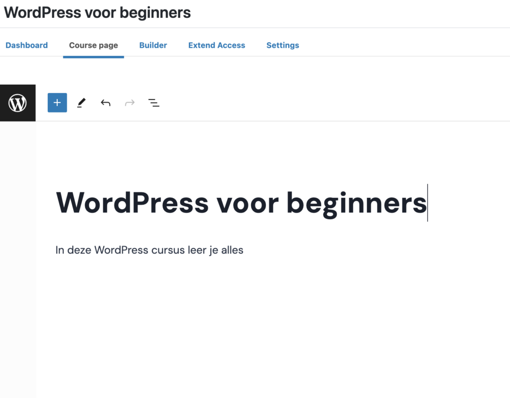Cursus opzetten met LearnDash.
