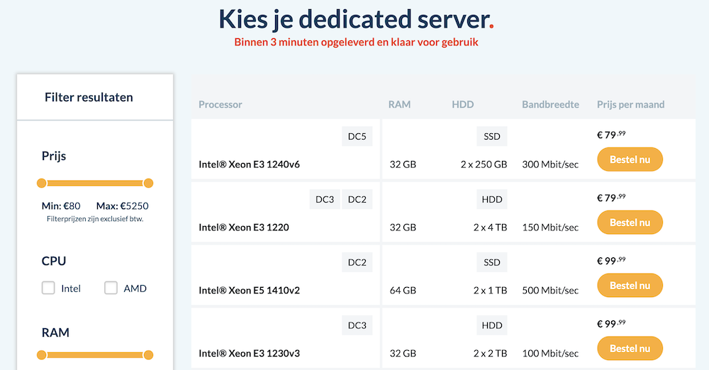 Dedicated servers mijn.host