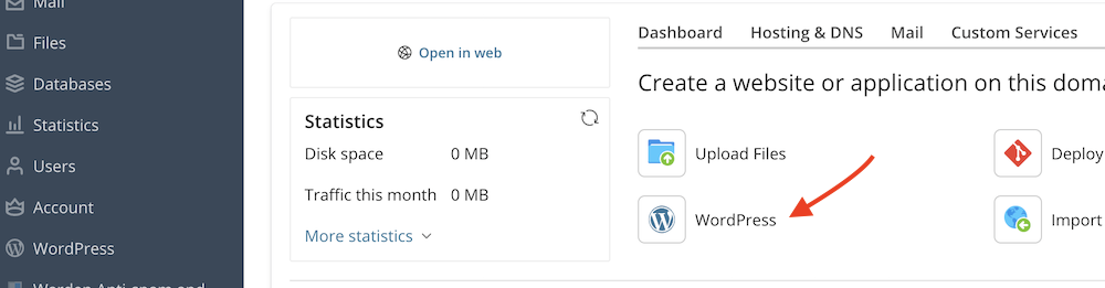 WordPress installeren Cloud86. 